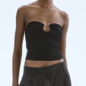 NWOT H&M Black Strapless Top